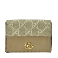 GG Marmont Small Bi-color Beige / White Supreme Wallet