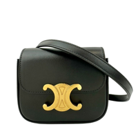 Mini Claude Crossbody Bag Black Shiny Calfskin Leather
