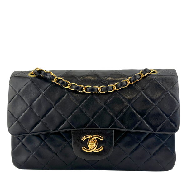 Vintage Small Flap in Black Lambskin GHW