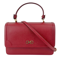 Seila Top Handle Bag Dark Red