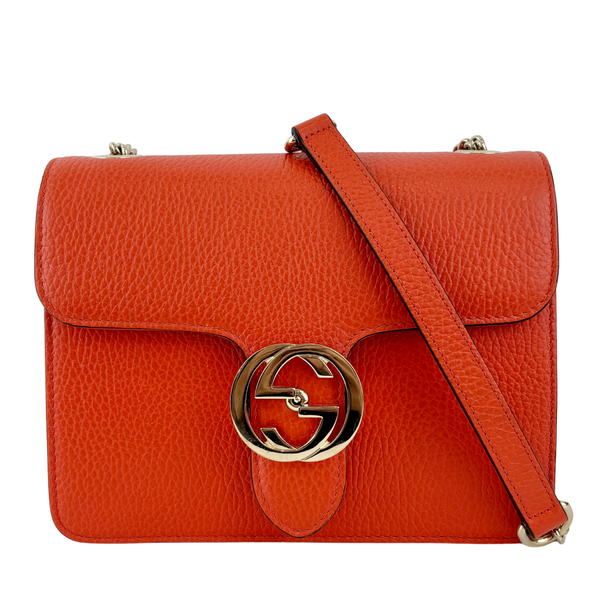 Small Dollar Calfskin Interlocking G Crossbody Bag