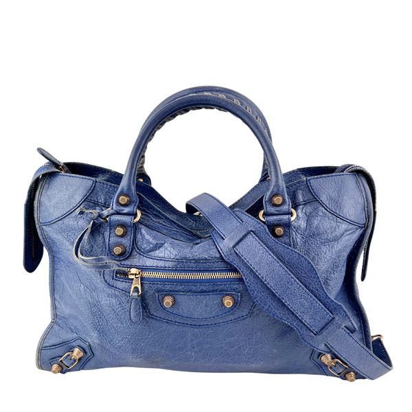 Bluette Lambskin Leather Giant 12 City Bag RGHW