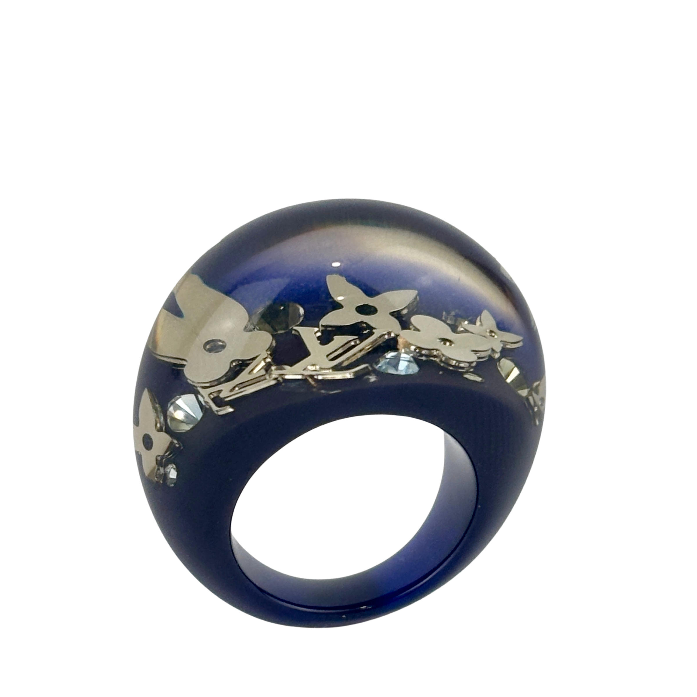 Black Resin Inclusion Ring Size M