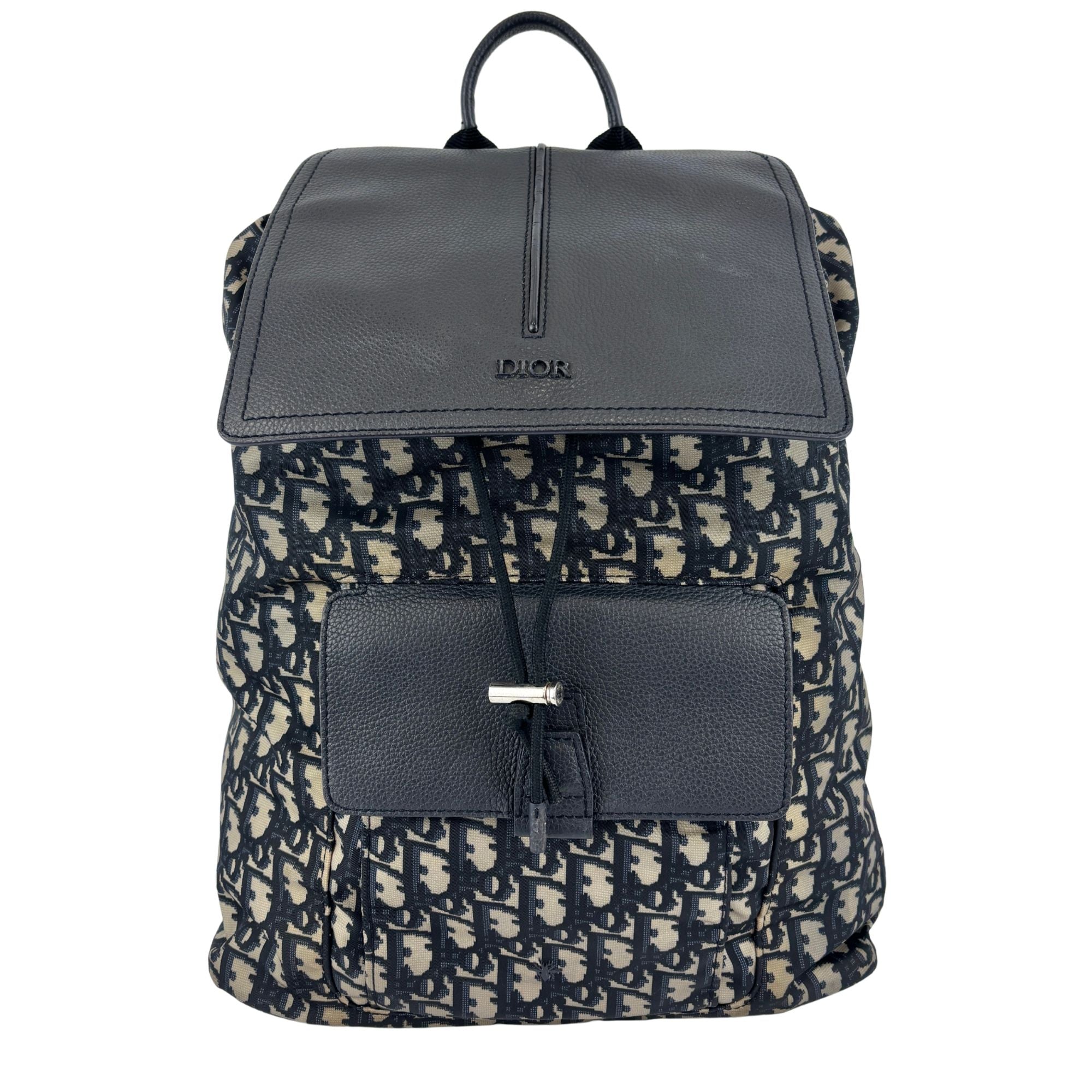 Motion Backpack in Oblique Nylon with Leather Medium