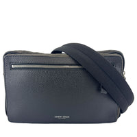 Nylon and Leather Messenger / Camera Bag Khaki/Black