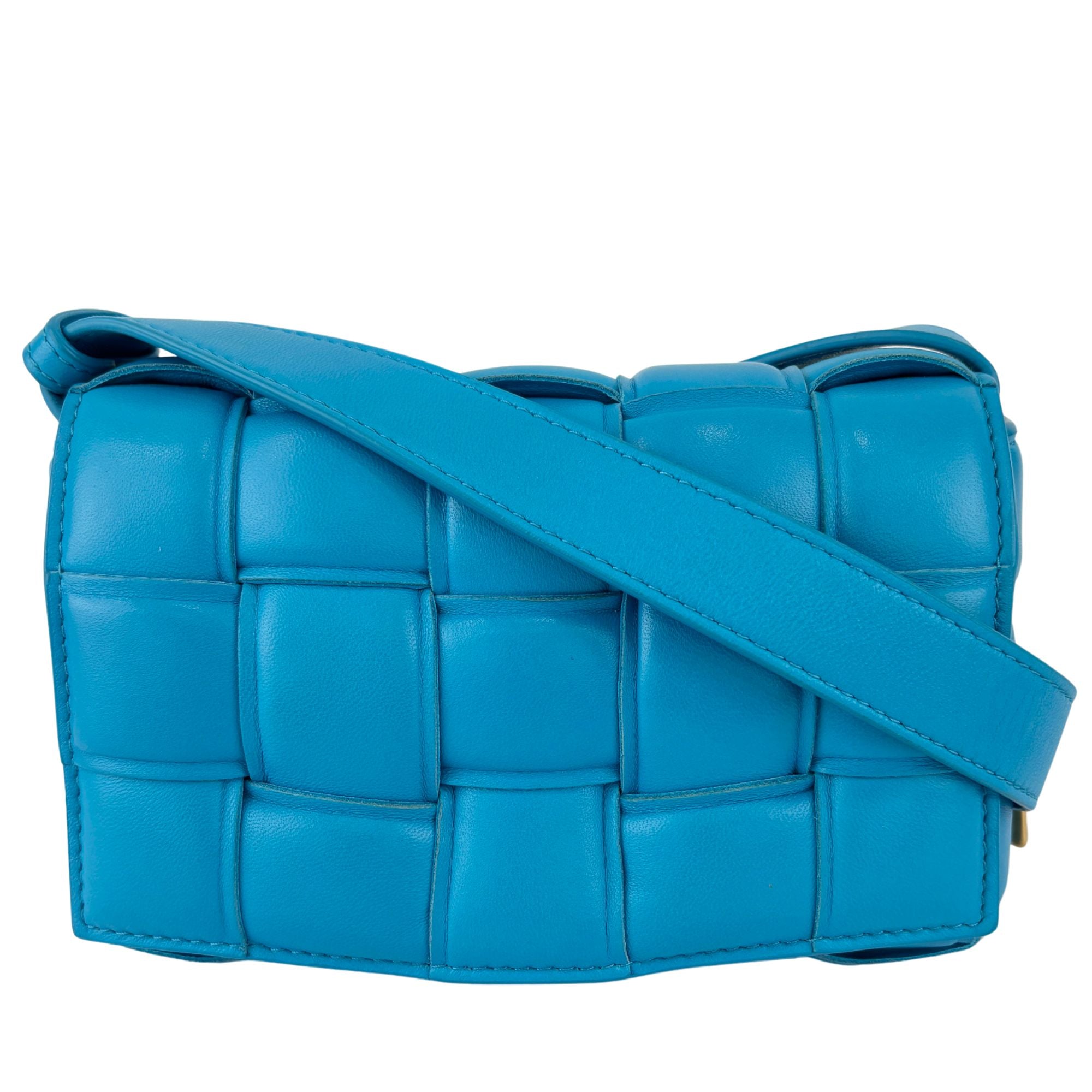 Padded Cassette Bag in Pool Blue GHW