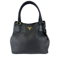 BN2534 Vitello Daino Black Pebbled Leather