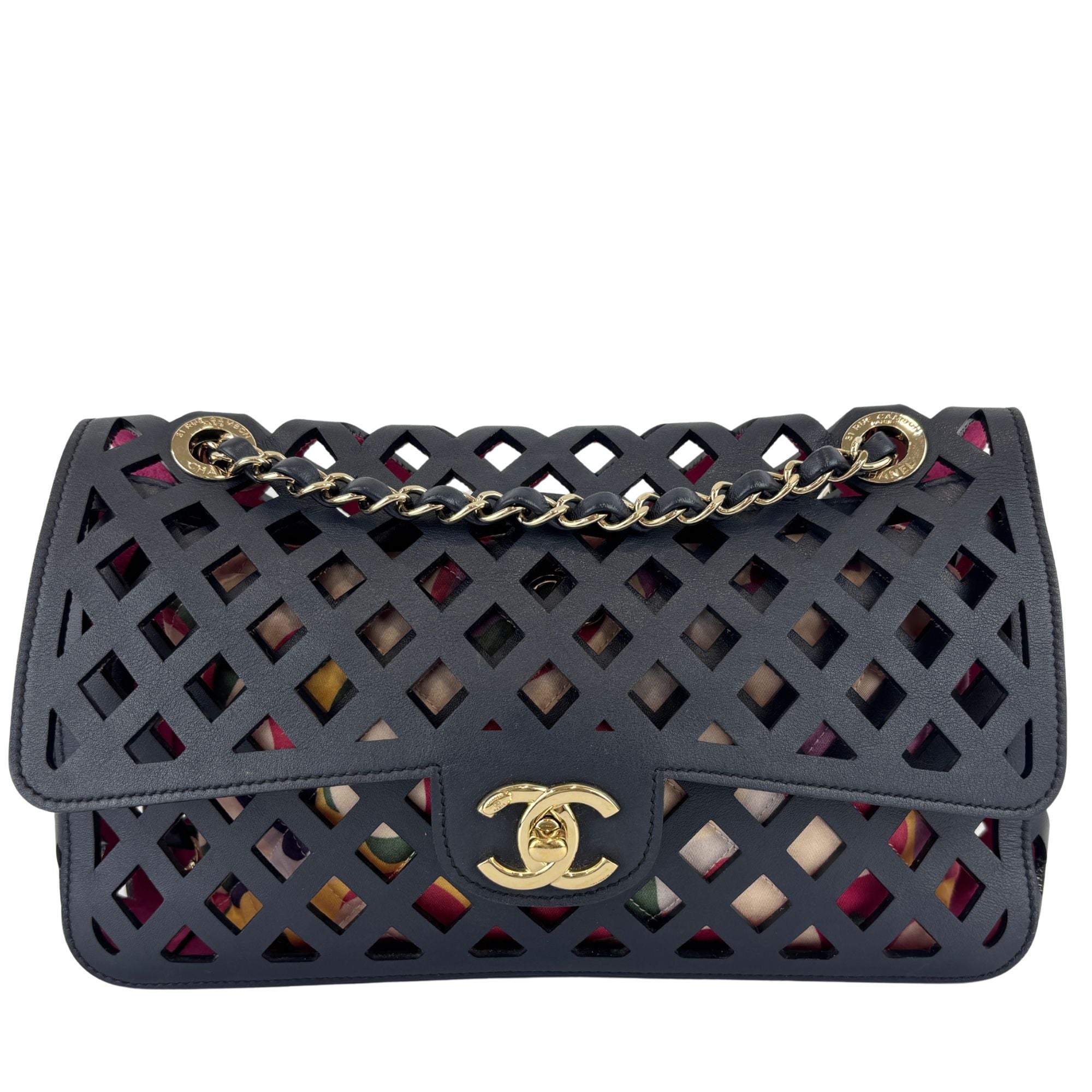 AS2376 See Through Flap Bag Black