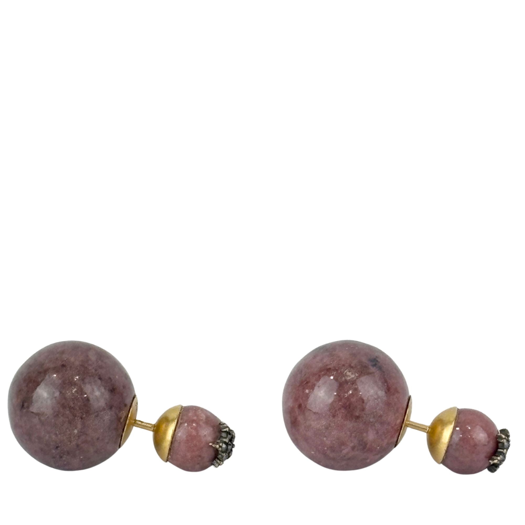 Crystal Star Mise En Dior Tribal Earrings Purple Marbled Resin