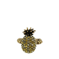 Jonquil & Topaz Crystal Studded Pineapple Ring Size M