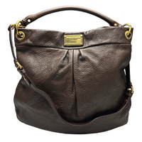 Large Brown Classic Q Hillier Hobo Bag