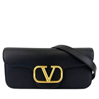 Loco Crossbody Bag in Black Calfskin