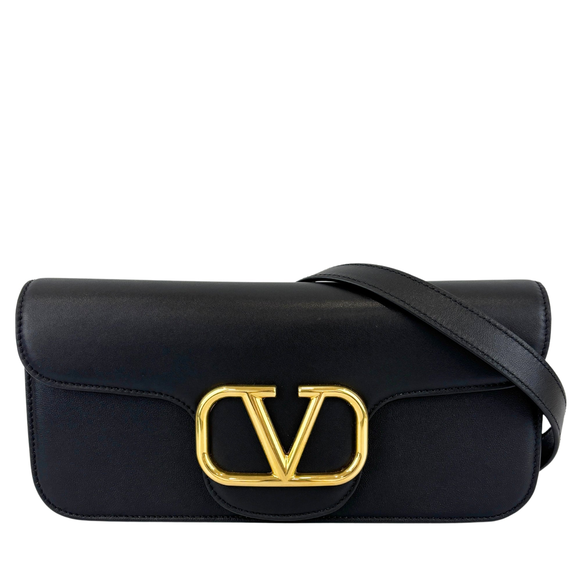 Loco Crossbody Bag in Black Calfskin