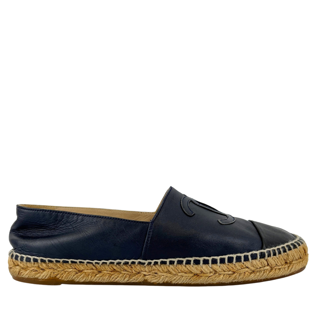 G29762 Espadrilles in Blue / Black Lambskin - Size 39