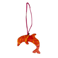 Petit H Dolphin Bag Charm in Multicolour Pink / Green / Orange