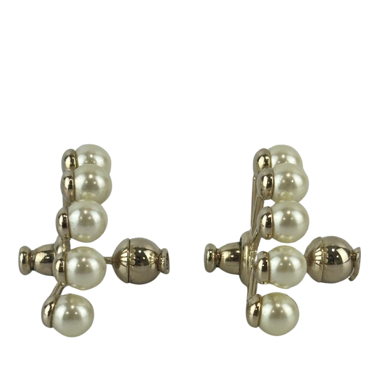 Faux Pearls La Petite Tribale Earrings Fan-Shaped
