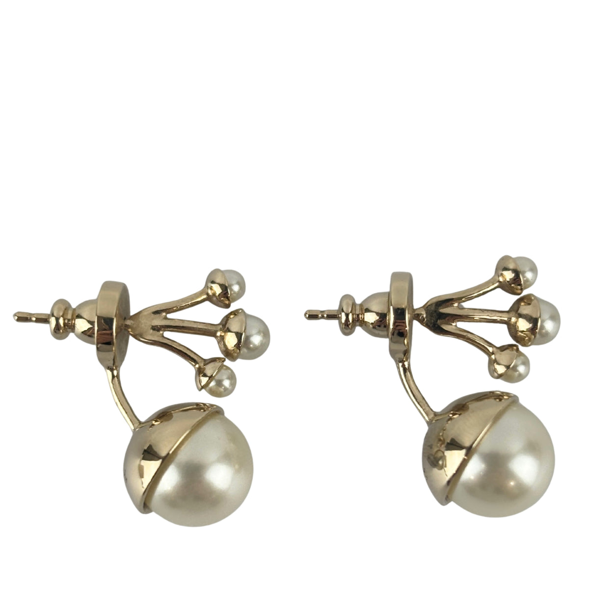 Tribales Faux Pearls Front-Back Earrings