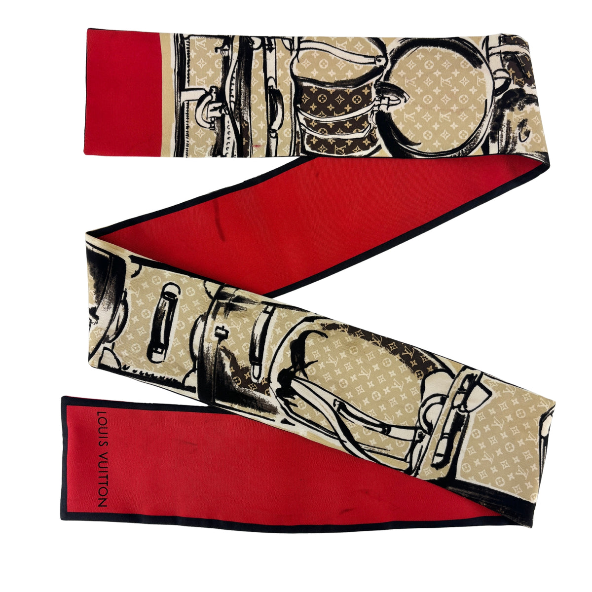 Monogram Trunks Silk Bandeau Scarf