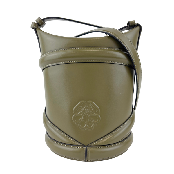The Curve Bucket Bag in Olive Green