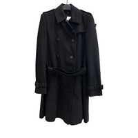 London Black Wool Mid-Length Coat