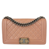 Boy Old Medium in Nude Rose Lambskin RHW