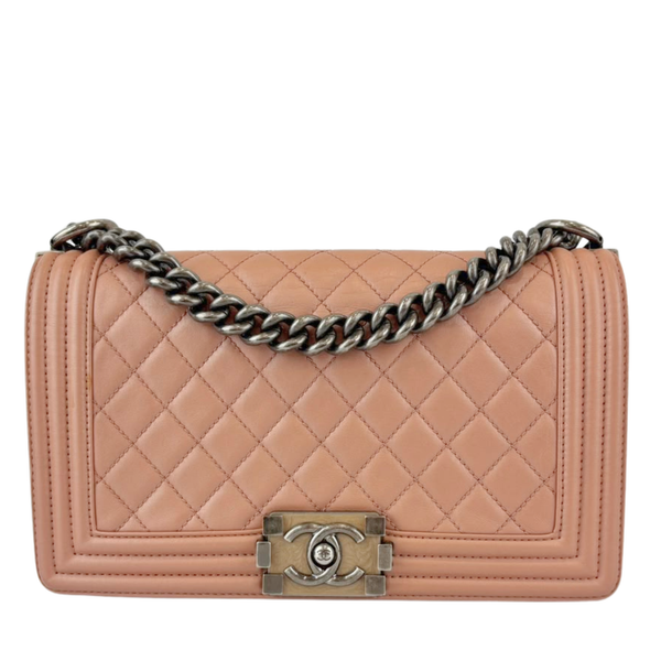 Boy Old Medium in Nude Rose Lambskin RHW