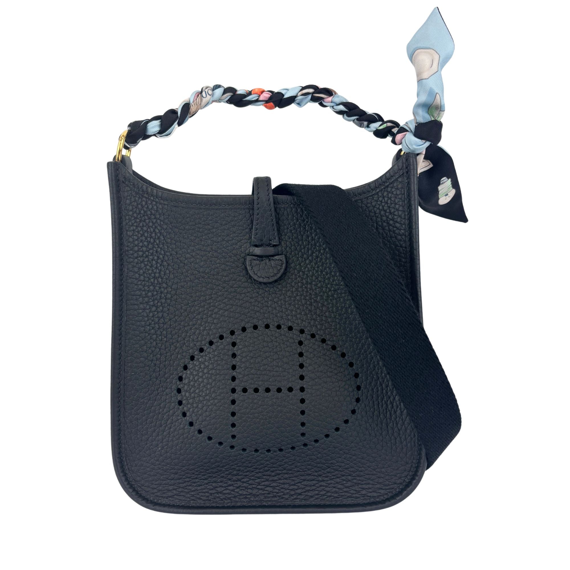 Mini Evelyne TPM 16 Noir Taurillon Clemence GHW