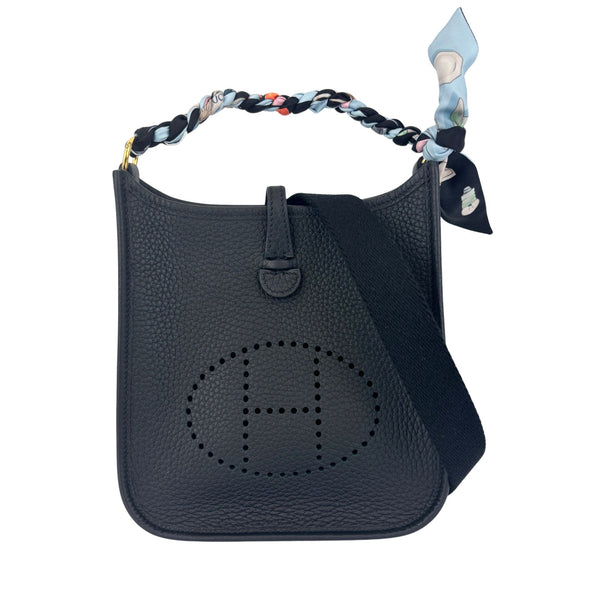 Mini Evelyne TPM 16 Noir Taurillon Clemence GHW