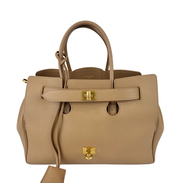 Small Bel Air Carry All Bag Latte Smooth Calfskin