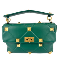 Roman Stud Medium Chain Bag Green