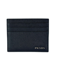 2MC223 Saffiano Leather Nero/Mercuri Card Holder