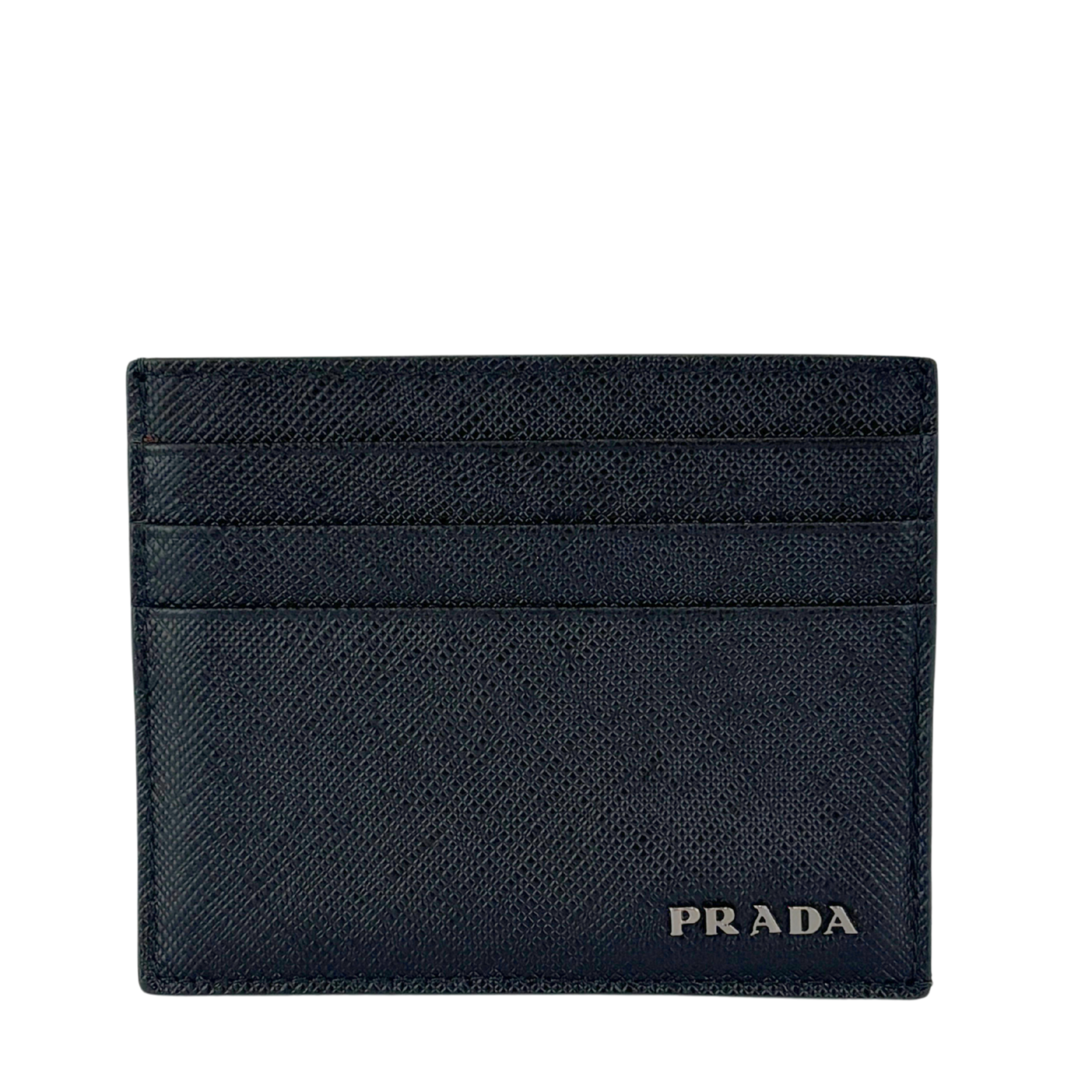 2MC223 Saffiano Leather Nero/Mercuri Card Holder
