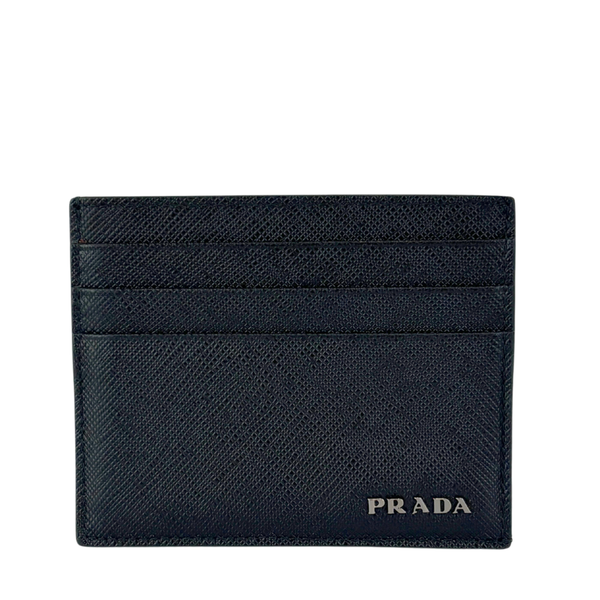 2MC223 Saffiano Leather Nero/Mercuri Card Holder