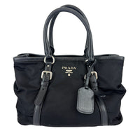 1BA832 Black Nylon & Soft Calf 2Way Tote