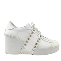 Rockstud Untitled Leather Platform Sneakers Size EU 40