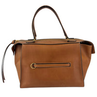 Brown Calfskin Leather Small Ring Bag