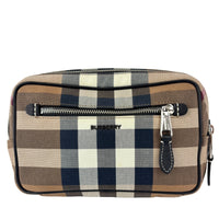 Check Cotton Canvas and Leather Paddy Compact Bum Bag