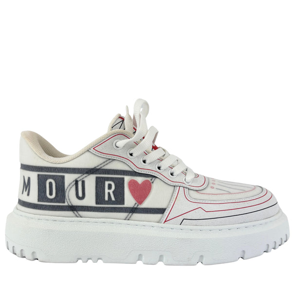 Dioramour Dior Addict Sneakers in Calfskin and Technical Fabric Size 38