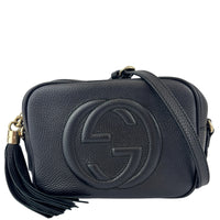 Soho Disco Crossbody Bag Black Pebbled Leather