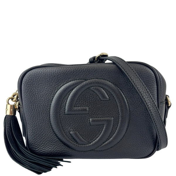 Soho Disco Crossbody Bag Black Pebbled Leather