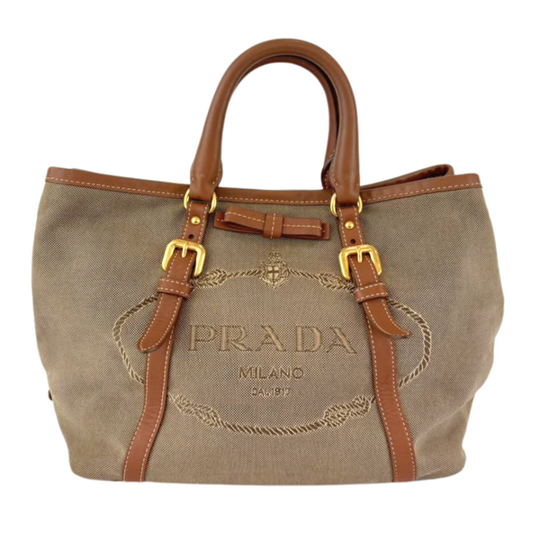 Jacquard 2-Way Canvas Tote Bag