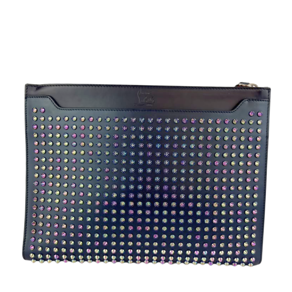 Funky Pouch with Iridescent Stud Embellishment