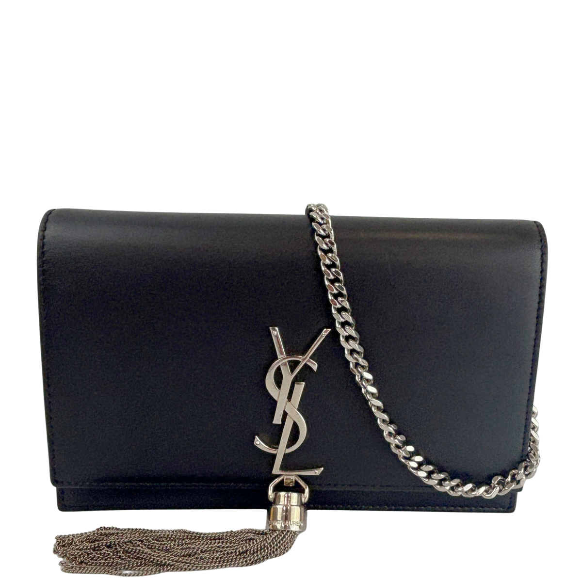 Kate Small Tassel Chain Bag in Black SHW