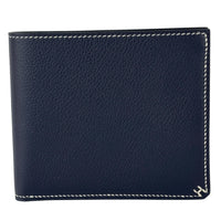 H Sellier Compact Wallet Bleu Nuit Evercolor