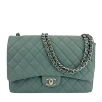 Maxi Jumbo Suede Caviar Teal SHW