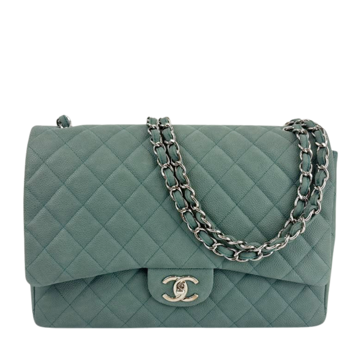 Maxi Jumbo Suede Caviar Teal SHW