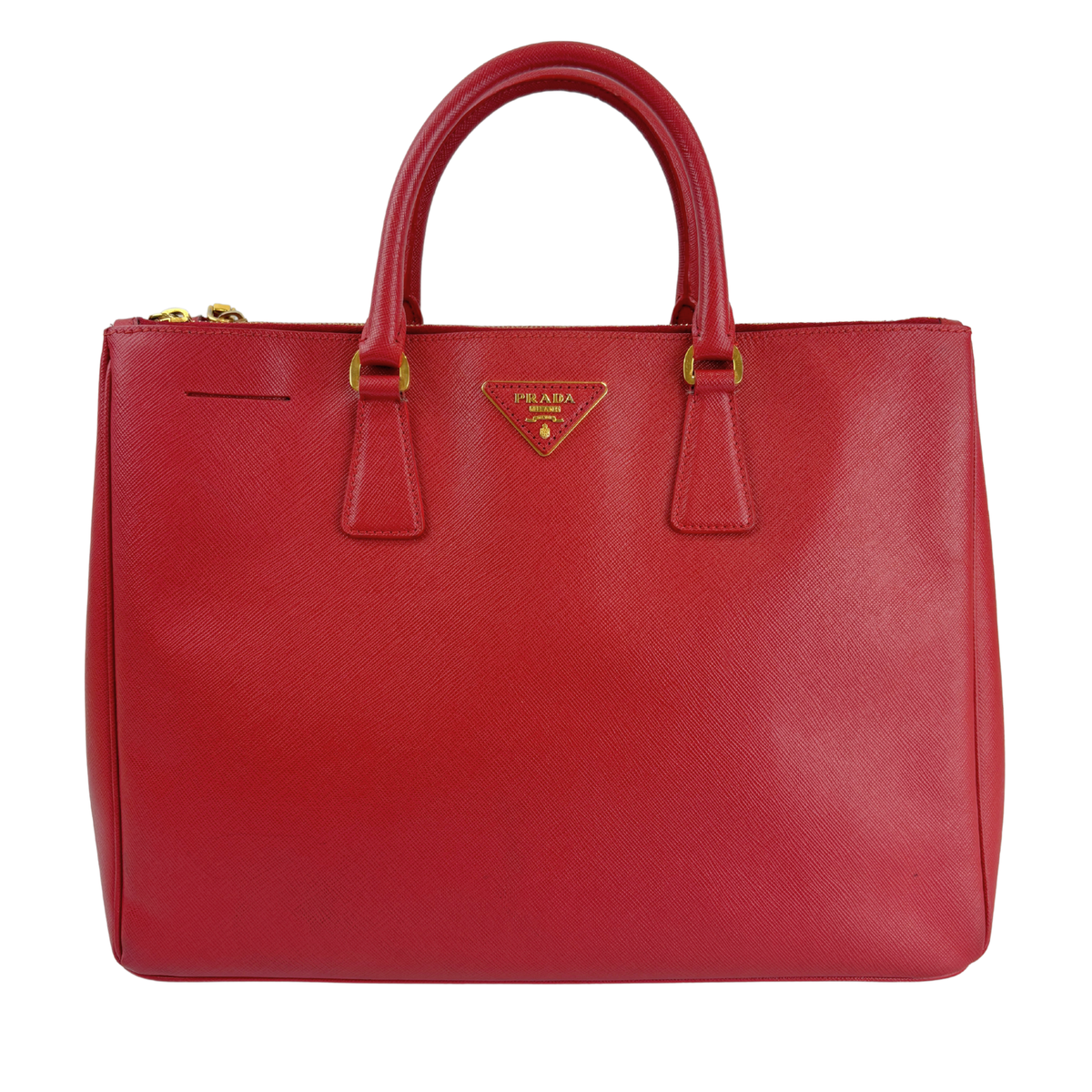 Large Red Saffiano Lux Tote