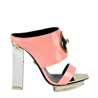Pink Patent Leather Platform Mules Spring 2015 Size 39