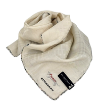Embellished Large Handkerchief in Off White 58cm