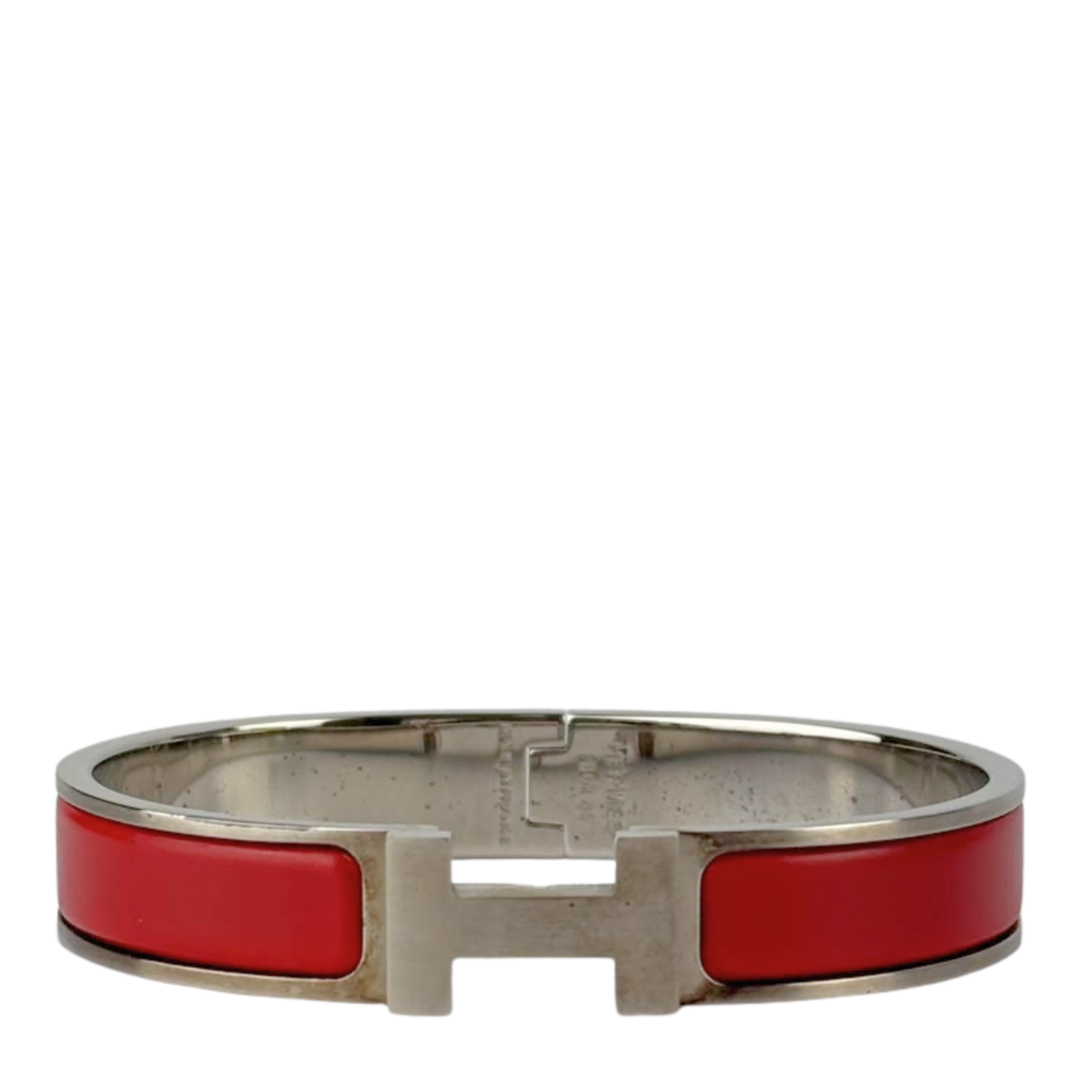 Clic H Bracelet Red PHW Size TGM